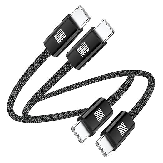 USB C to USB C Cable 3ft, 2-Pack 100W USBC to USBC Fast Charger Cord, Braided Type C to C Charger Cable Fast Charging for iPhone 17 16 15 Pro Max Plus,MacBook Pro,i Pad Pro,Samsung S25/S24 Ultra,Pixel