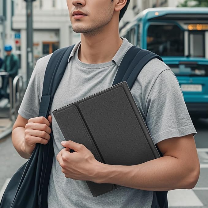 OYEEICE Keyboard Case for iPad Pro 12.9 inch (6th, 5th, 4th Gen) & New Air 13 inch M2, 7 Color Backlit Detachable Wireless Keyboard, Auto Sleep/Wake Cover with Pencil Holder (2022 2021 2020) - Black