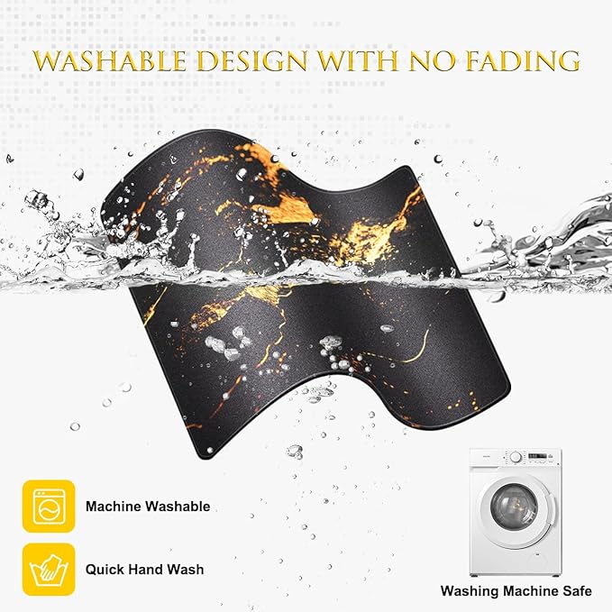 JIKIOU 3 Pack Mouse Pad with Stitched Edge, Comfortable Mouse Pads with Non-Slip Rubber Base, Washable Mousepads Bulk with Lycra Cloth, Mouse Pads for Computers Laptop Mouse 10.2x8.3in Yellow Gilding
