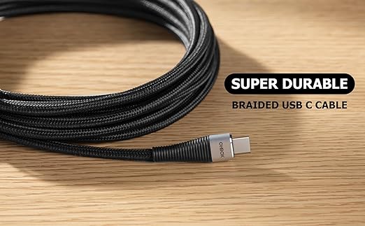Long USB C to USB C Cable 10FT 2Pack, USB C Charger Cable 100W Fast Charging Cord Braided, Type C Cable for iPhone 16 15/15Plus/15Pro/Max, MacBook Pro/Air, iPad Pro/Air/Mini,Samsung,Pixel,Laptop