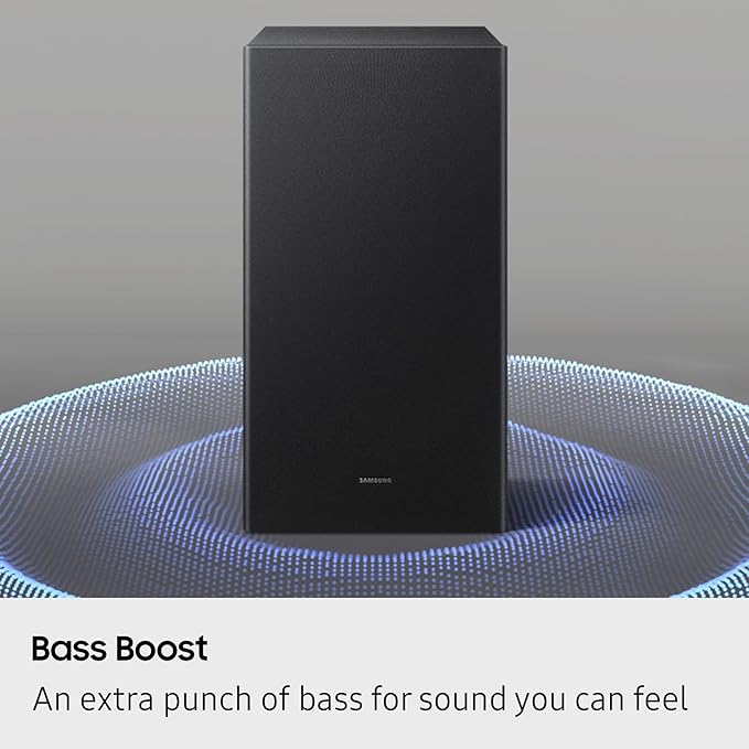 Samsung B-Series Soundbar HW-B550F 2.1 ch DTS Virtual:X Soundbar with Subwoofer (2025 Model) Voice Enhance Mode, Bass Boost, Adaptive Sound