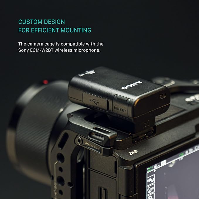 Tilta Full Camera Cage for ZV-E1 Lightweight Kit | Includes Full Cage, Top Handle, 1/4"-20" to NATO Adapter | Cold Shoe, NATO Rail, M3 and 1/4"-20 Threads Mounts | Silver
