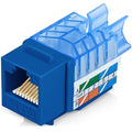 Everest 45° Angled RJ45 Cat5e Keystone Jacks 50-Pack in Blue - Slim Profile Female RJ45 Connectors - Cat 5e Keystone Jack - Compatible with 45° Angled Speed Termination Tool - 45Term (B0BL3GS7ZY)