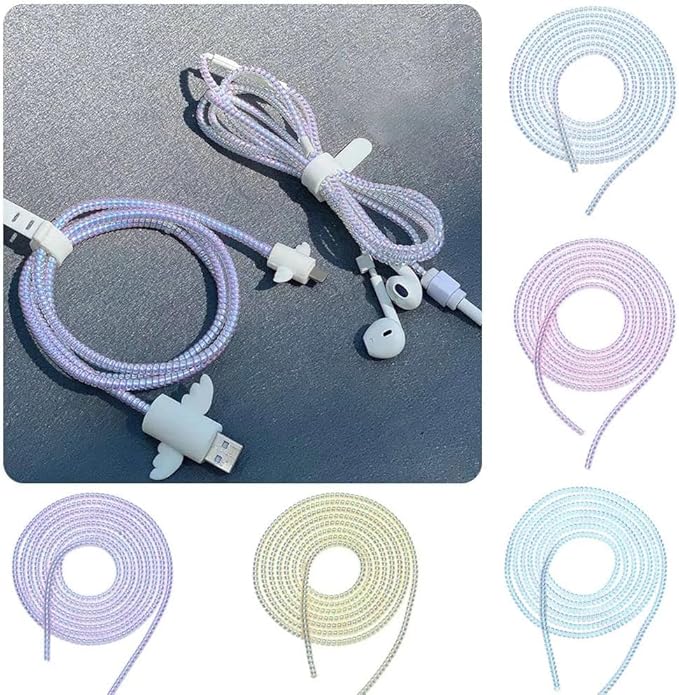 Spiral Cable Protector, 1.5m (4.92ft), Purple