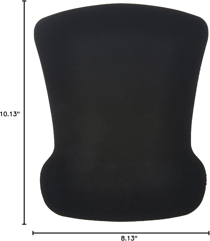 Amazon Basics Rectangular Gel Computer Mouse Pad with Wrist Support Rest, Small, Pack of 20, Black