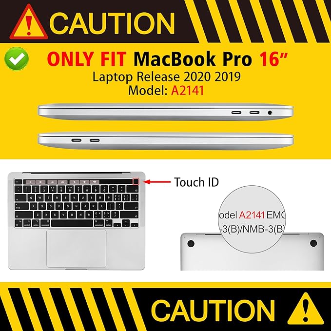 for MacBook Pro 16 inch Case 2019 2020 Release Model A2141, Plastic Hard Shell Cover with Keyboard Cover & Screen Protector for MacBook Pro 16 inch with Touch Bar & Touch ID, Green Checkered