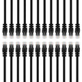 GearIT 50-Pack, Cat5e Ethernet Patch Cable 3 Feet - Snagless RJ45 Computer LAN Network Cord, Black - Compatible with 48 Port Switch POE Rackmount 48port Gigabit