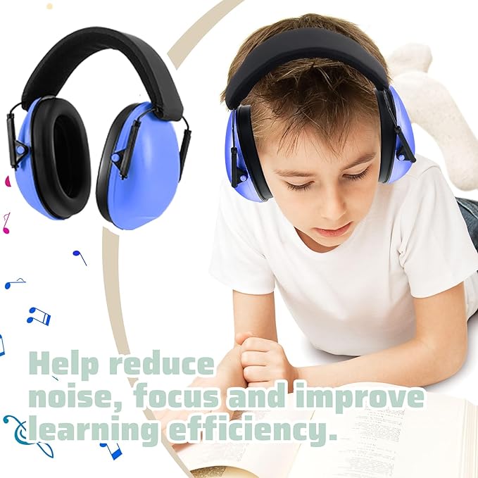 Amylove 12 Pcs Kids Ear Protection Noise Cancelling Headphones Ear Muffs Bulk 27db Adult Noise Reduction Hearing Earmuff(Universal Fit (kids & Adults),Classic Style,Rainbow Color)