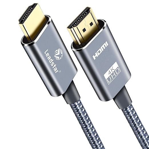 LEADSTAR HDMI Cable 4K 3 ft / 1m, High Speed HDMI 2.0 Cord Braided | 4K@60Hz, Ultra HD, 2160p, ARC, HDR, 3D, HDCP 2.2 | for Xbox, PS5, TV, Laptop, Monitor
