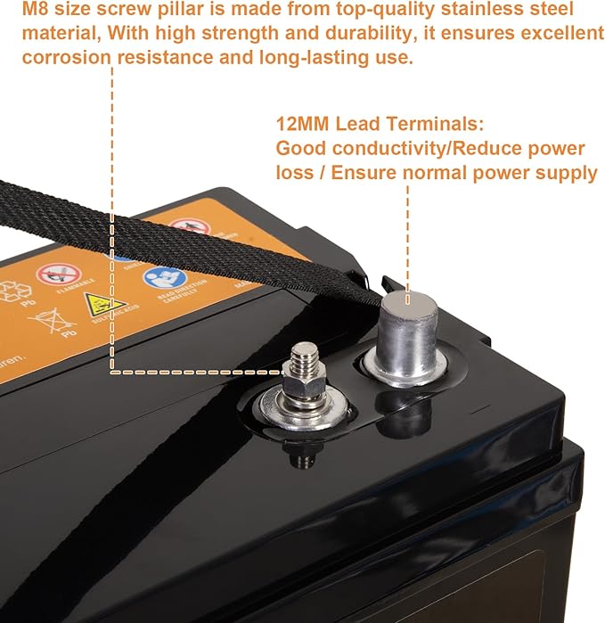 Weize BCI Group 31M Dual Purpose AGM Battery, 240RC 825CCA 12V 110AH Starter & Deep Cycle Sealed Marine & RV Battery
