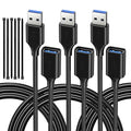 USB Extender Cord 5FT(3 Pack), USB 3.0 Extension Cable, USB A Male to Female, Compatible for USB Flash Drive, Hard Drive, Card Reader, Webcam, Printer, Keyboard, Mouse, Playstation, Xbox, VR Headset