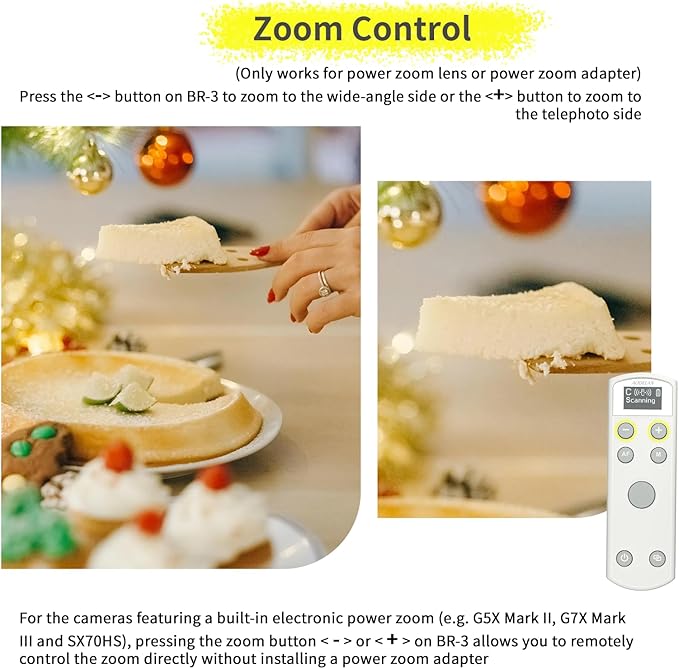 Remote Control for Canon Camera,Rechargeable Wireless Shutter Release with OLED Screen for Canon EOS RP, EOS R, R5, R6, M50, M50 II, 6D Mark II, 77D, 850D, 800D, Rebel T7i, T8i; Replaces BR-E1 (white)