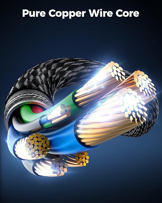 HDMI Cable 10FT - 8K Ultra High Speed HDMI Cable Certified - 48Gbps,8K 60hz,4K 120hz,Braided,eARC,HDCP 2.2-2.3 - Compatible with PS5,Monitor3.3,UHD TV
