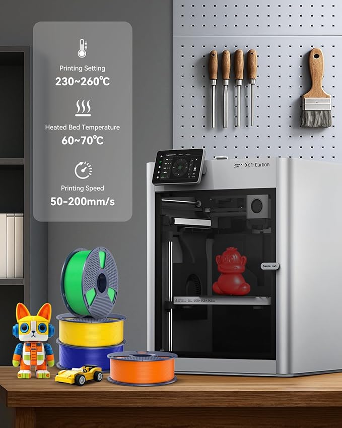 SUNLU PETG Filament 1.75mm Bundle, Less Stringing and Good Layer Adhesion 3D Printer Filament, Individually Vacuum Packed, 2kg in Total, 1kg per Spool, PETG 2 Pack, Black+Black