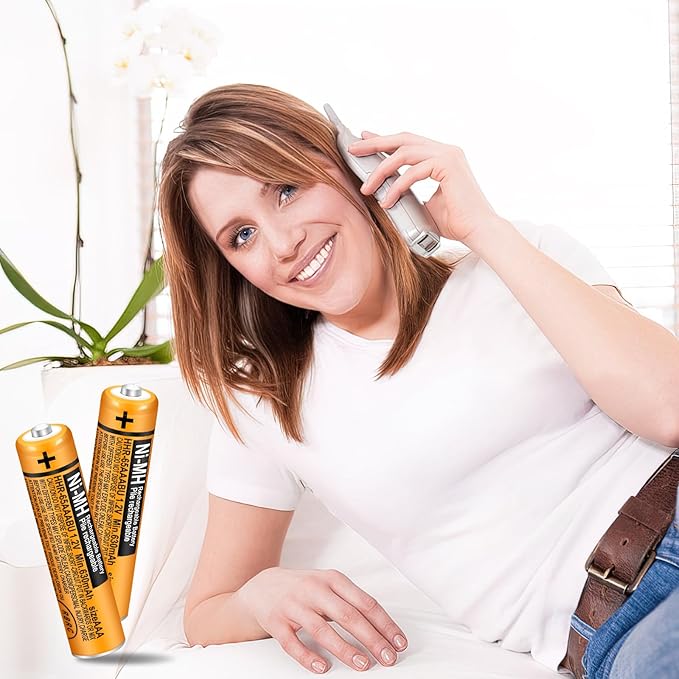 8 Pack HHR-65AAABU NI-MH Rechargeable Batteries 1.2V 630mAh AAA Battery for Panasonic Cordless Telephone Batteries