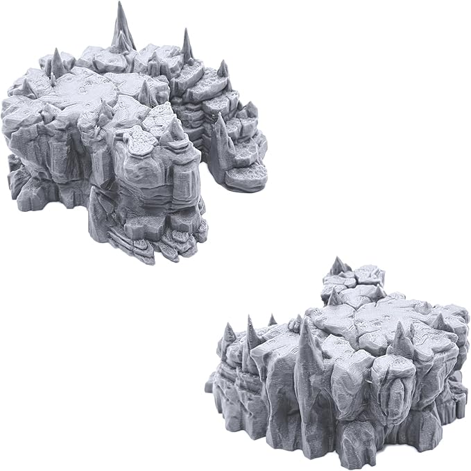 EnderToys Raised Caverns by Printable Scenery, 3D Printed Tabletop RPG Scenery and Wargame Terrain 28mm Miniatures