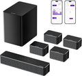 ULTIMEA 7.1 Sound Bars for Smart TV, 4 Wired Surround Speakers, Virtual Surround Sound System, 410W Peak Power, App Control, TV Soundbar with Wireless Subwoofer, Home Theater Sound System, 2025 Model