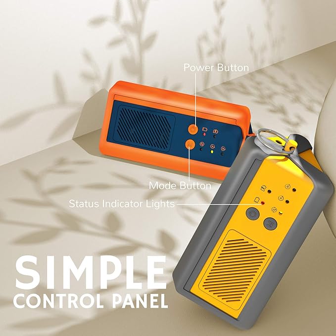 Airthereal PA1K-GO 1,000mg/h Portable Ozone Generator - Cordless Battery Powered Odor Eliminator for Car, Hotel Rooms, Offices, Bathrooms, and Small Spaces(Yellow)
