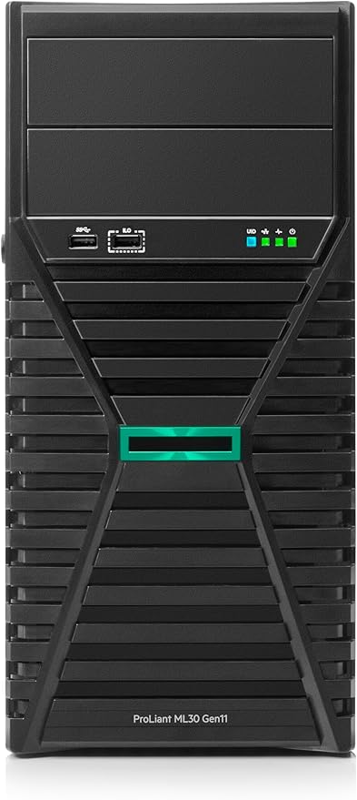 Hewlett Packard Enterprise ProLiant ML30 Gen11 Tower Server w/one Intel Xeon E-2434 Processor, 3.4GHz 4‑core 1P 32GB‑U MR216i‑p 4LFF‑HP 2x2TB HDD 1x500W PS (HPE Smart Choice P72996-005)
