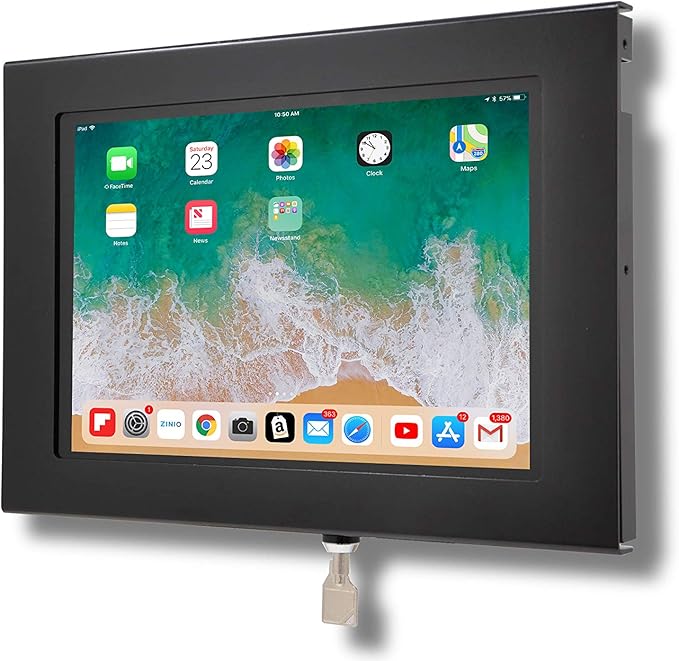 TABcare Locking Security Metal Case for Apple iPad Air 4 5 10.9" Tablet for Kiosk, POS, Store, Show Display (Black, iPad Air 4/5 10.9)