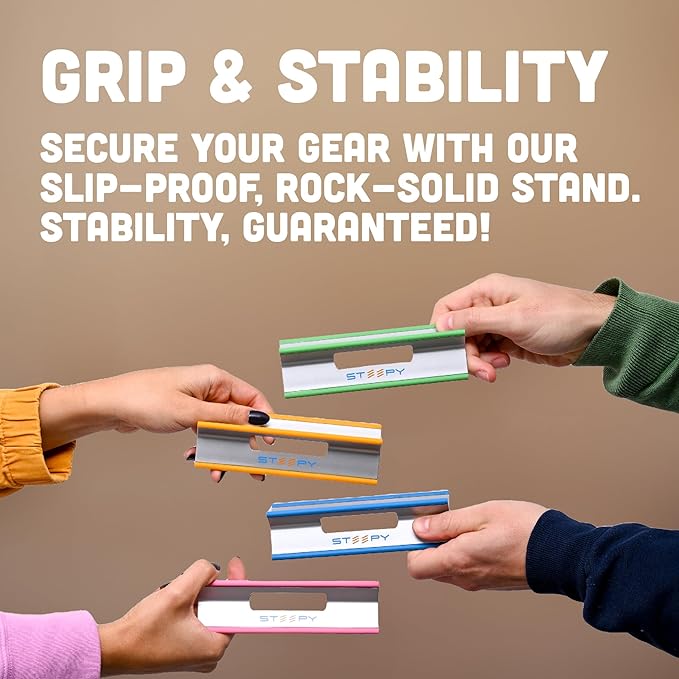 Steepy Adjustable Laptop Stand - 3 Height Computer Stand for Desk - Portable Laptop Riser