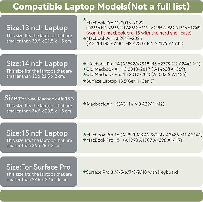 Slim Laptop Sleeve 13 Inch Compatible with New MacBook Air 13/ MacBook Pro 13 Color White