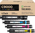 VersaLink C9000 High Capacity Toner Cartridge Set 4-Pack Replacement for Xerox 106R04074 106R04075 106R04076 106R04077 Toner Compatible with Xerox VersaLink C9000 Printer Ink Black Cyan Magenta Yellow