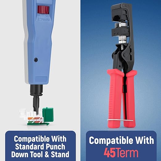 Everest 45° Angled RJ45 Cat6 Keystone Jacks 100-Pack in Green - Slim Profile Female RJ45 Connectors - Cat 6 Keystone Jack - Compatible with 45° Angled Speed Termination Tool - 45Term (B0BL3GS7ZY)