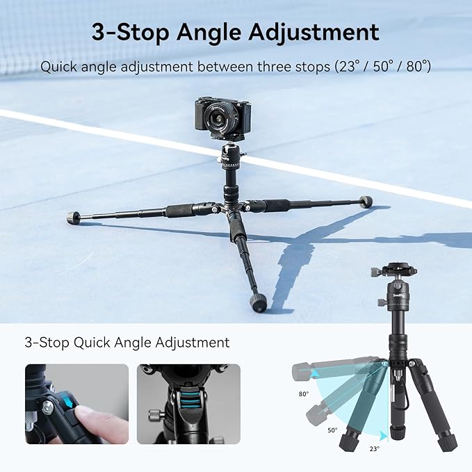 SmallRig VT-20 Aluminum Mini Tripod, 20" Desktop Tripod with 360° Ball Head, Compact Desktop Tripods for DSLR Camera Video Camcorder, Load up to 13lb/6kg