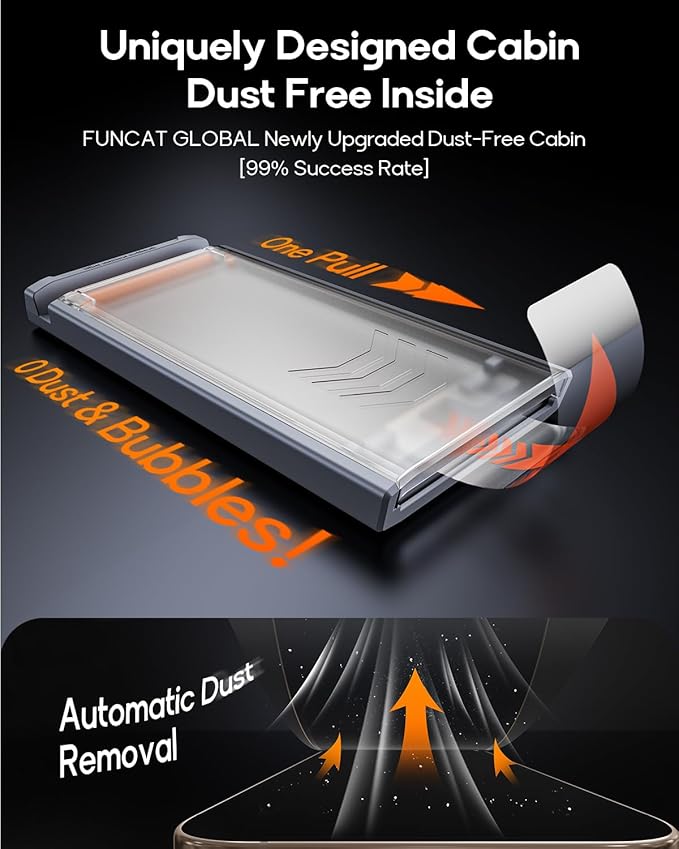 3 Pack for iPhone 12 Pro Max Tempered Glass Screen Protector, Dust Free CABIN, Auto Positioning, Bubble Free, High Definition, Easy Installation,9H+ Hardness