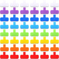 80 Pieces Self-Adhesive Cable Labels Multi-Color Cord Wire Labels, Nylon Writable Oval Tags, Hook and Loop Wire Tags for Cable Management, Computers and More