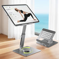 Tablet Stand, Height Adjustable with 360 Rotating Base - Desk Stand Holder, Rotating Display Stand for All 5.8-12.9” iPad Samsung Phone Tablet Kindle E-Reader and More