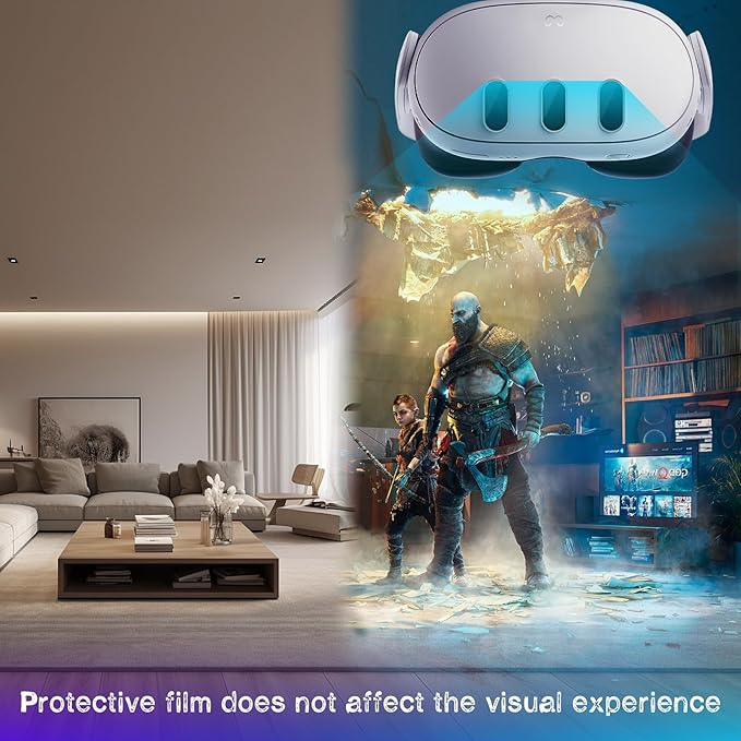 Camera Lens Protector for Oculus Meta Quest 3, Thin 9H Tempered Glass, Alloy Frame, Anti-Scratch, Case Friendly, High Definition, Silver
