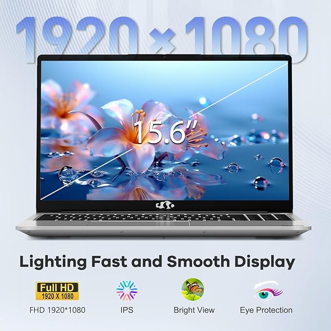 NIMO 15.6" IPS FHD-Gaming-Laptop, AMD Ryzen 5 6600H 6-Cores 660M GPU 32GB DDR5 RAM 2TB SSD(Beat i7-1165G7, Up to 4.5GHz) Computer with 100W GaN Type C Fingerprint Backlit Keyboard Win 11