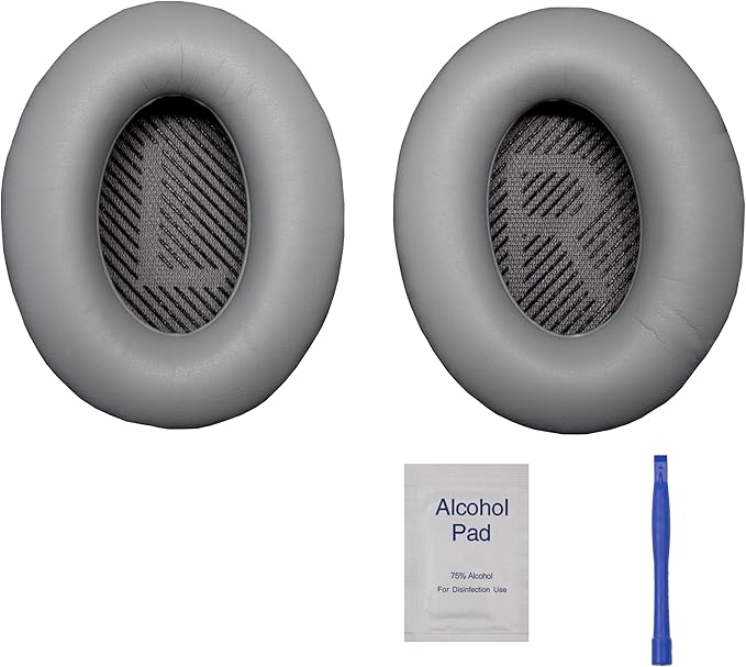 Replacement Ear Pads - Compatible with QuietComfort 35 & QC35 ii Headphones,Soft Protein Leather, Premium Noise Cancelling Earpads, Durable & Comfortable Ear Cushions (QC 35-Gray)