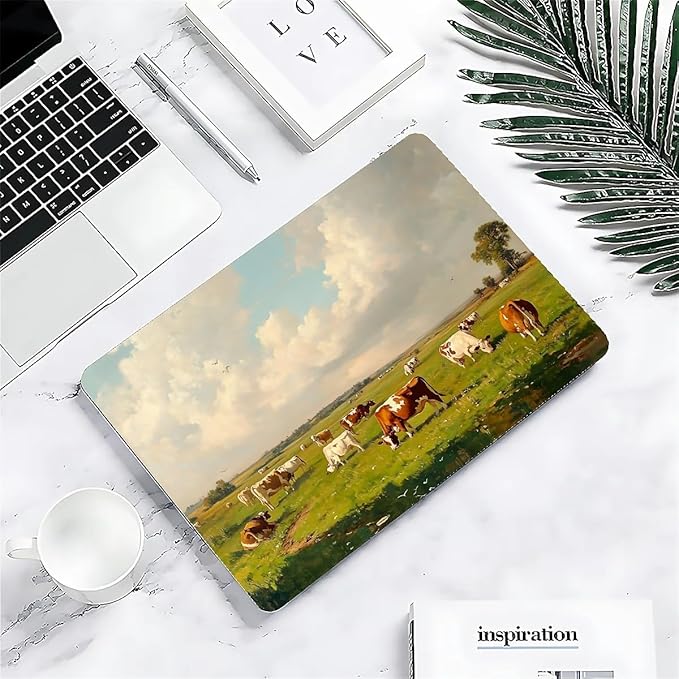 Compatible with MacBook Air 13.3 13.6 Inch Case 2022 2021 2020 2019 Plastic Hard Shell Case Cover,13.6 Air (A2681) M2 2022, Cows and Sheep