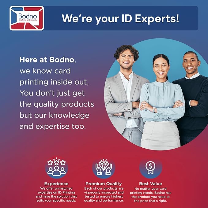 Bodno Magicard 300 Dual Sided ID Card Printer & Complete Supplies Package ID Software - Gold Edition