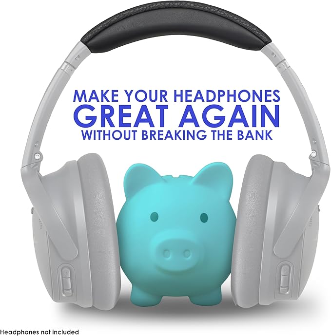 AHG QC35 ii Headband / QC35 Headband pad Cushion kit. Compatible w/Bose QuietComfort 35 ii / QC35 Headphones (Black). Premium Headband Design | Seamless DIY Assembly | Superior Comfort and Durability