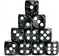 Luck Lab 10 Piece D6 Dice Pack - Acrylic Dice for RPG MTG DND Dice Table Games and Board Games (Black Pearl)