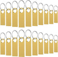 20 Pack 32GB USB Flash Drive with Keychains, Wooolken Sleek Metal USB 2.0 Thumb Drives Memory Stick for PC Laptop Computer(Gold)