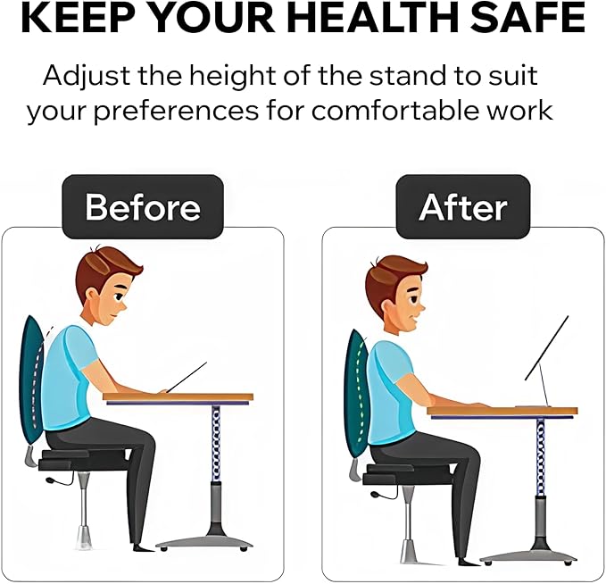 Foldable Aluminum Tablet & Phone Stand — Adjustable Height & Angle, Portable Desk Holder with Anti-Slip Pads for iPad, iPhone, Kindle, Smartphones & Tablets, Helping Reduce Neck and Eye Strain