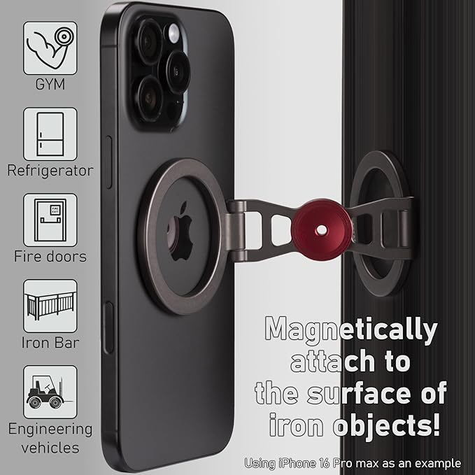 Magnetic Phone Stand with Fidget Spinner | Double Side Holder Ring for iPhone 12/13/14/15/16 and Magsafe Case | Stress Relief Toy | Portable Desk & Gym Accessory for Home Office Travel