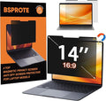 Magnetic Laptop Privacy Screen 14 Inch (Diagonal) 16:9 Display- Removable Anti-Glare Blue Light Filter, Computer Privacy Screen Shield Compatible with 14'' Hp Acer Asus Lenovo Dell Monitor