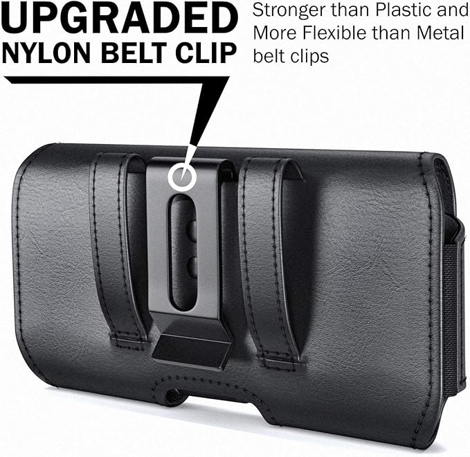 DeBin Holster for iPhone 17 17 Pro 16 Pro 16e 15 15Pro 14 13 12 11 Xs 10 X XR – Cell Phone Belt Holder Case with Clip for Men Women Pouch (Fits Protective Cover on) Black