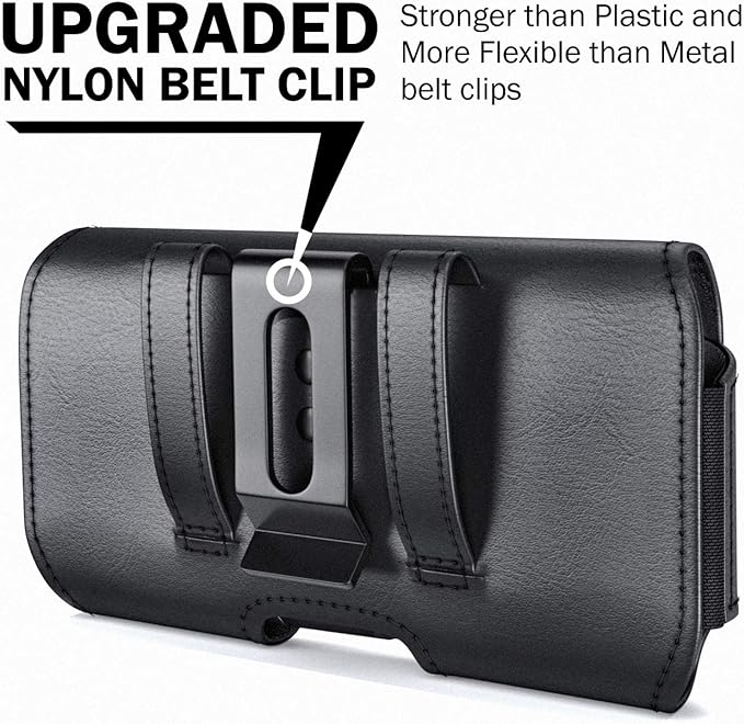 DeBin Case for Galaxy S25 S24 5G S23, S22, S21, S20, S10, S9, A10e, A01, Note 10, Cell Phone Belt Holster Clip Pouch Holder Cover (Fits Samsung with Case on) Black