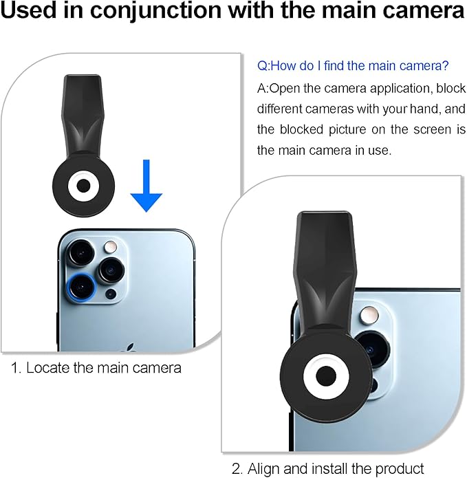 200° Fisheye Lens with 17mm Thread Universal Phone Lens Clip for iPhone and Android Smartphones, Suitable for VR Live Streaming & Architectural Photography