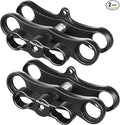 MINIFOCUS 1" Long Ball Clamp Dual Holder Mount for Underwater Photography Diving Light System, Compatible for GoPro Action Camera Flashlight Arms System(2 PCS)