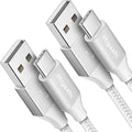 etguuds 4ft USB A to USB C Cable 3A Fast Charging, 2-Pack USB A to USB Type C Charger Cord for iPhone 16 15 Pro/Pro Max/Plus, for Samsung Galaxy S24 S23 S22 S21 S20 S10 A55 A54 Flip Note, Moto, White