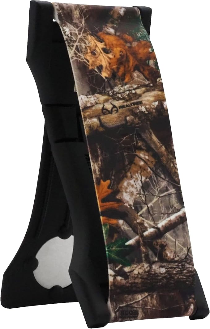 LOVEHANDLE PRO Premium Phone Grip - Silicone Phone Strap - Magnetic Phone Mount and Kickstand for Smartphone and Tablet - Realtree Edge Camo Silicone