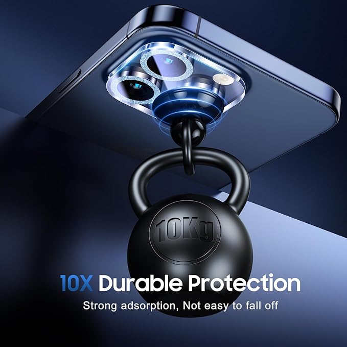 UniqueMe for 3 Pack iPhone 15 Pro/iPhone 15 Pro Max Camera Lens Protector, [Drop Protection] [Case Friendly] 9H Tempered Glass Camera Cover Screen [Update New Version] - Light Blue